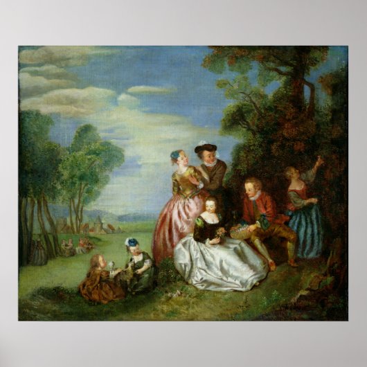 Poster Conversation dans un parc (Devant)