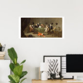 Poster Conversation de Midnight, c.1732 (oil on can (Bureau à domicile)