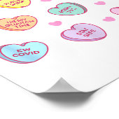 Poster Conversation drôle de Saint-Valentin sur les bonbo (Coin)