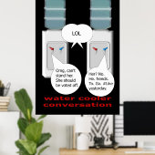 Poster Conversation Glacière d'eau (Bureau à domicile)
