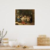 Poster Conversation moderne de minuit (Cuisine)