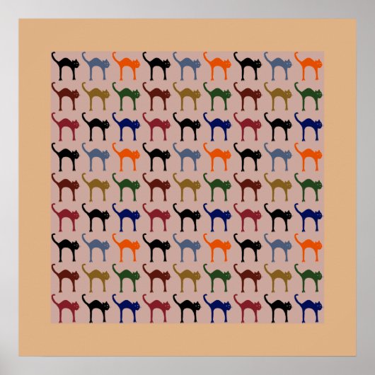 Poster conversation / motif de chat (Devant)