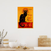 Poster CONVERSATION NOIR (chat noir) ~ (Cuisine)