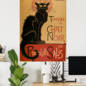 Poster Conversation Noir ~ Chat noir (Bureau à domicile)
