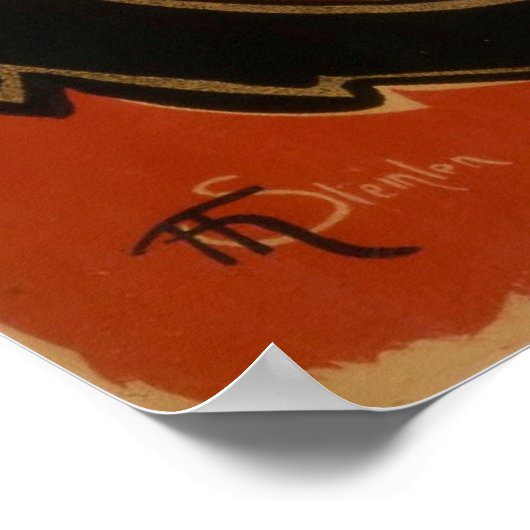 Poster Conversation Noir ~ Chat noir (Coin)