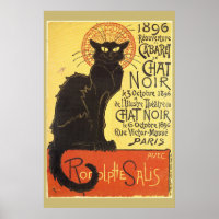 Conversation Noir Steinlen Belle Epoque Art Vintag