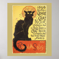 Conversation Noir Steinlen Belle Epoque Art Vintag