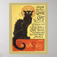 Conversation Noir Steinlen Belle Epoque Art Vintag