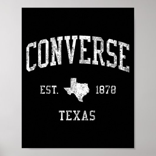 Poster Converse Tx J01 Vintage Athletic Srts Design  (Devant)