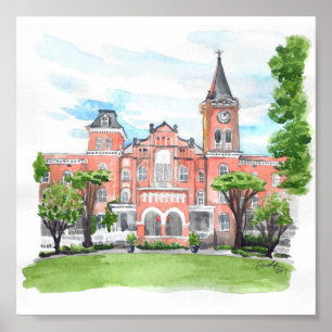 Poster Converse Wilson Hall Aquarelle Imprimer