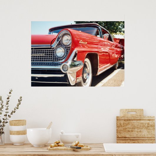 Poster convertible Lincoln Continental 1959 (Cuisine)