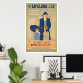 Poster Cook County Public Health 1938 WPA (Bureau à domicile)