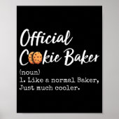 Poster Cookie Baker Definition Funny Christmas Baking  (Devant)