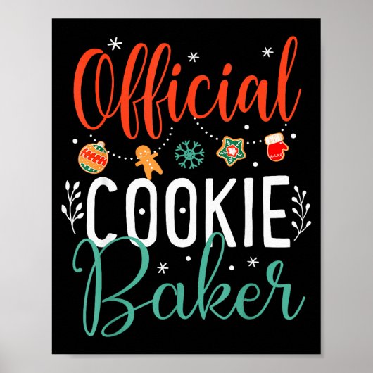 Poster Cookie Baker Funny Christmas Couples Matching  (Devant)