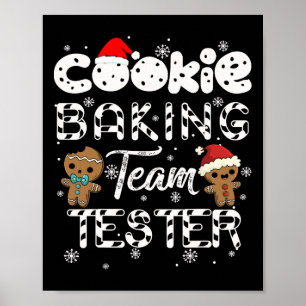 Poster Cookie Baking Team Tester Gingpain Noël