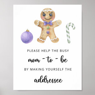 Poster cookie de Noël - Aidez la maman à être occupée