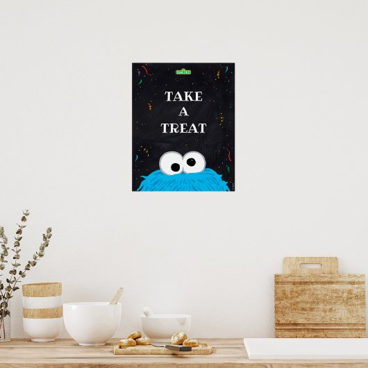 Poster Cookie Monster | 1er Anniversaire Prenez une retra (Cuisine)