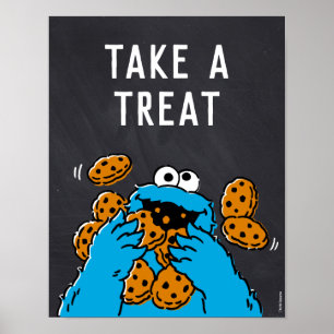Poster Cookie Monster 1er Anniversaire Prenez une retrait