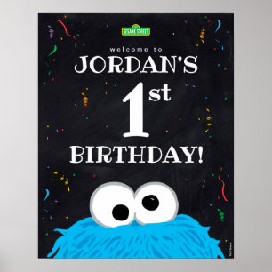 Poster Cookie Monster   Accueil du 1er anniversaire