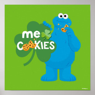 Poster Cookie Monster   Amour shamrock