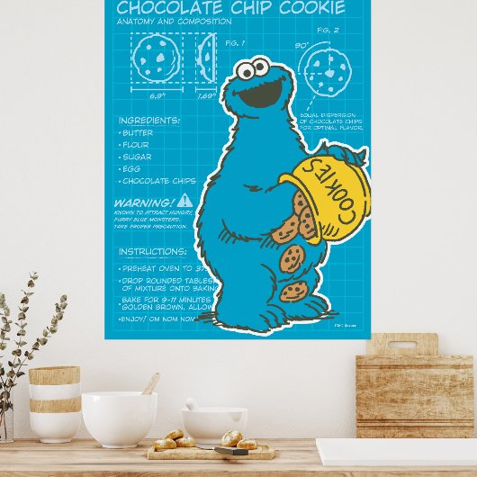 Poster Cookie Monster - Chip Cookie Cookie (Cuisine)