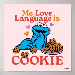 Poster Cookie Monster   Citation de la Saint Valentin