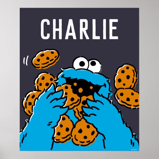 Poster Cookie Monster Eating All the Cookies (Devant)