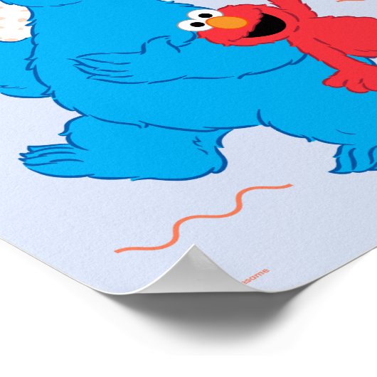 Poster Cookie Monster & Elmo Bonjour ! (Coin)