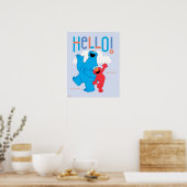 Poster Cookie Monster et Elmo Bonjour ! (Cuisine)