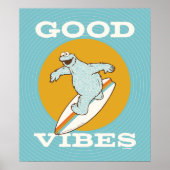 Poster Cookie Monster Good Vibes (Devant)