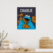Poster Cookie Monster mangeant tous les cookies (Cuisine)