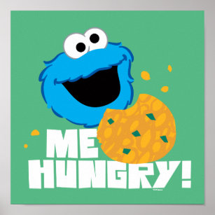 Poster Cookie Monster   Moi qui ai faim !