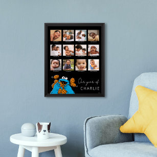 Poster Cookie Monster   Première année du bébé - Photo Co