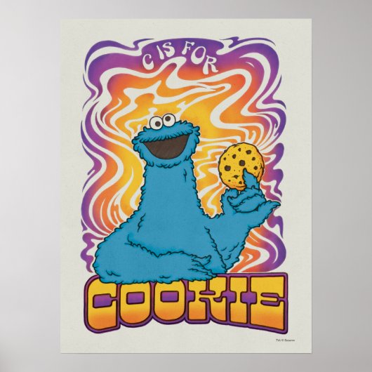 Poster Cookie Monster | Psychédélique (Devant)