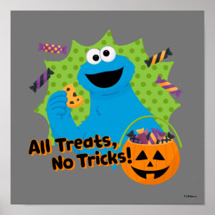 Poster Cookie Monster   Tous Les Traitements, Pas De Truc