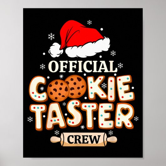Poster Cookie Taster Crew, Funny Christmas Baking Team  (Devant)