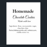 Poster cookies au chocolat maison faits avec amour ajoute<br><div class="desc">Conception</div>