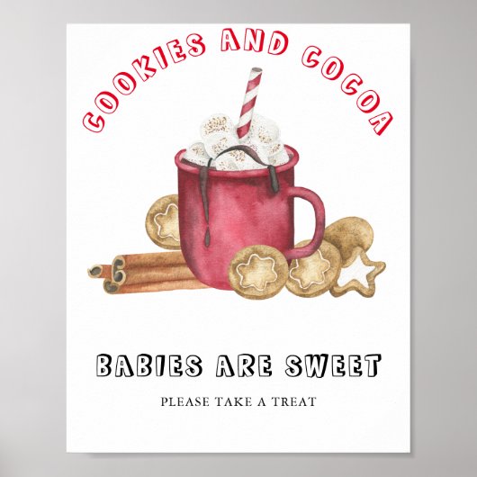Poster Cookies au gingembre avec des bébés en cacao sont (Devant)