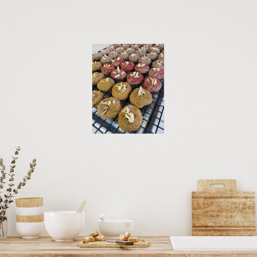 Poster Cookies aux amandes au chocolat (Cuisine)
