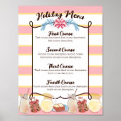 Poster Cookies de lait Menu de la fête de Noël (Devant)