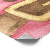 Poster Cookies et beignets de Noël baby shower d'accueil (Coin)