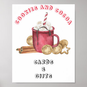 Poster Cookies et cacao - cartes et cadeaux shower de béb