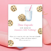 Poster Cookies et lait Temps Capsule 1er anniversaire