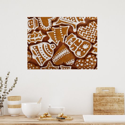 Poster Cookies Ginger de Noël (Cuisine)