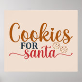 Poster Cookies Pour Père Noël (Devant)