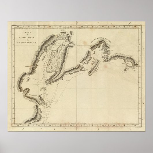 Poster Cooks River, Alaska (Devant)