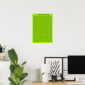 Poster Cool 101 Ce Que Vous Ne Saviez Pas (Lime Neon) (Bureau à domicile)