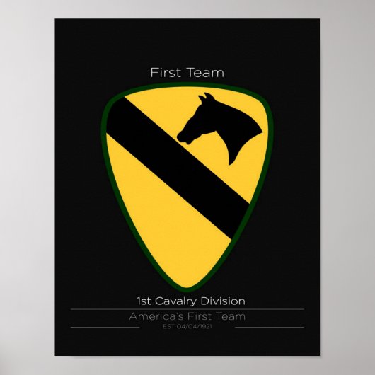 Poster cool 1st Cavalry Division (Devant)
