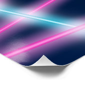 Poster Cool 80s Laser Light Show Arrière - plan Retro Neo (Coin)