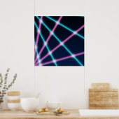 Poster Cool 80s Laser School Portrait de fond Arrière - p (Cuisine)